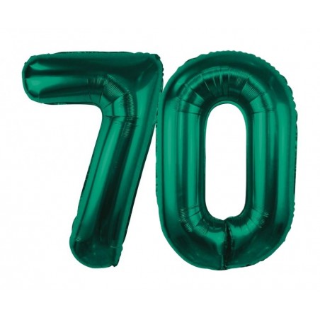 Balony foliowe Cyfra 70 - 85 cm - Ciemna zieleń butelkowa