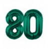 Balony foliowe Cyfra 80 - 85 cm - Ciemna zieleń butelkowa