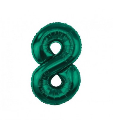 Balony foliowe Cyfra 80 - 85 cm - Ciemna zieleń butelkowa
