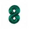 Balony foliowe Cyfra 80 - 85 cm - Ciemna zieleń butelkowa