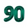 Balony foliowe Cyfra 90 - 85 cm - Ciemna zieleń butelkowa