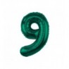 Balony foliowe Cyfra 90 - 85 cm - Ciemna zieleń butelkowa