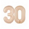 Balony foliowe Cyfra 30 - 100 cm - Karmelowy