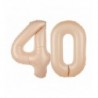 Balony foliowe Cyfra 40 - 100 cm - Karmelowy