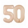 Balony foliowe Cyfra 50 - 100 cm - Karmelowy
