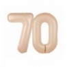 Balony foliowe Cyfra 70 - 100 cm - Karmelowy