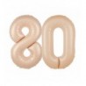 Balony foliowe Cyfra 80 - 100 cm - Karmelowy