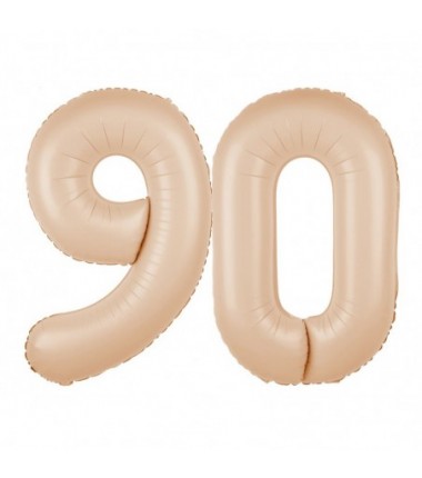 Balony foliowe Cyfra 90 - 100 cm - Karmelowy