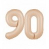 Balony foliowe Cyfra 90 - 100 cm - Karmelowy