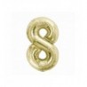 Balony foliowe Cyfra 18 - 85 cm - Złoty szampański