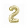 Balony foliowe Cyfra 20 - 85 cm - Złoty szampański