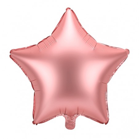 Balon foliowy Gwiazdka - Różowe Złoto Satynowy