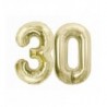 Balony foliowe Cyfra 30 - 85 cm - Złoty szampański