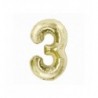 Balony foliowe Cyfra 30 - 85 cm - Złoty szampański