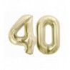 Balony foliowe Cyfra 40 - 85 cm - Złoty szampański