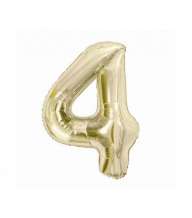 Balony foliowe Cyfra 40 - 85 cm - Złoty szampański