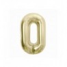 Balony foliowe Cyfra 40 - 85 cm - Złoty szampański