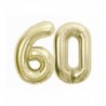 Balony foliowe Cyfra 60 - 85 cm - Złoty szampański