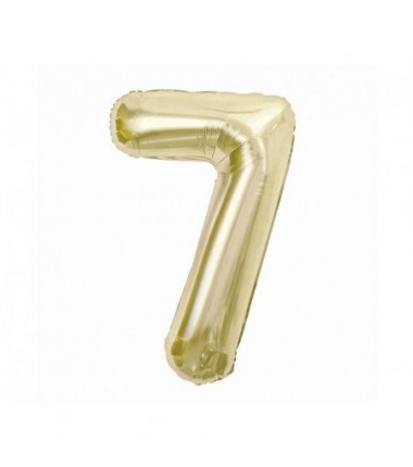 Balony foliowe Cyfra 70 - 85 cm - Złoty szampański