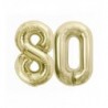 Balony foliowe Cyfra 80 - 85 cm - Złoty szampański