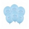 Balony nadruk 30 cm Bucik niebieski - Pastel Baby Blue - 6 sztuk