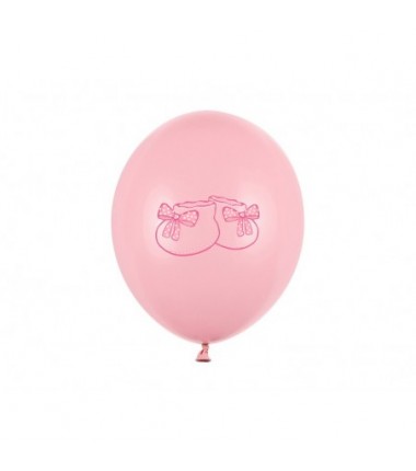 Balony nadruk 30 cm Bucik różowy - Pastel Baby Pink - 6 sztuka