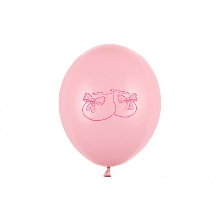 Balony nadruk 30 cm Bucik różowy - Pastel Baby Pink - 6 sztuka