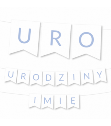 Box balonowy URODZINY + IMIĘ - jasny niebieski + 2 niebieska + gwiazdki złote
