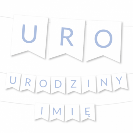 Box balonowy URODZINY + IMIĘ - jasny niebieski + 3 niebieska + gwiazdki złote