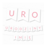 Box balonowy URODZINY + IMIĘ - jasny różowy + 3 różowa + gwiazdki złote