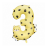 Box balonowy URODZINY + IMIĘ - boho - oliwka + 3 gepard + serca kremowe