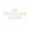 Zestaw balonów na 35 ROCZNICĘ ŚLUBU - baner i złote cyfry