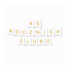 Zestaw balonów na 45 ROCZNICĘ ŚLUBU - baner i złote cyfry