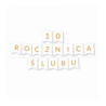 Zestaw balonów na 10 ROCZNICĘ ŚLUBU - baner i złote cyfry