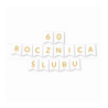 Zestaw balonów na 60 ROCZNICĘ ŚLUBU - baner i złote cyfry