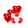 Zestaw balonów lateksowych LOVE + 3 serca czerwone foliowe