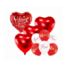 Zestaw balonów KOCHAM CIĘ + 3 serca czerwone + balony LOVE - 10 sztuk