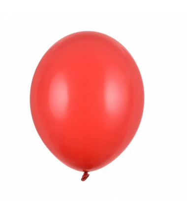 Balony mix czerwone + konfetti 30 cm - 10 sztuk