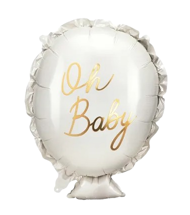 Box balonowy WITAJCIE W DOMU kraft - oh baby + balony zielone