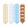 Zestaw balony niebieskie 20x - alabaster misty blue mocca