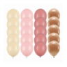 Zestaw balony różowe 20x - alabaster pink wild rose mocca