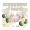 Box balonowy WITAJCIE W DOMU - boho - oliwka + myszka
