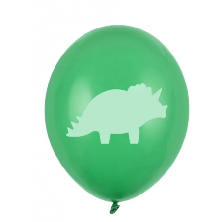 Balony 30 cm Dinozaury i ich ślady - 6 sztuk