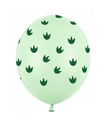 Balony 30 cm Dinozaury i ich ślady - 6 sztuk