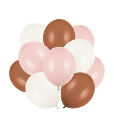 Zestaw balonów dusty rose, mocca, off-white