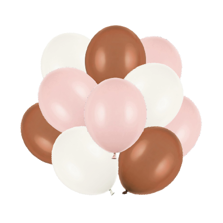 Zestaw balonów dusty rose, mocca, off-white