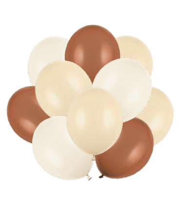 Zestaw balonów alabaster, mocca, light nude