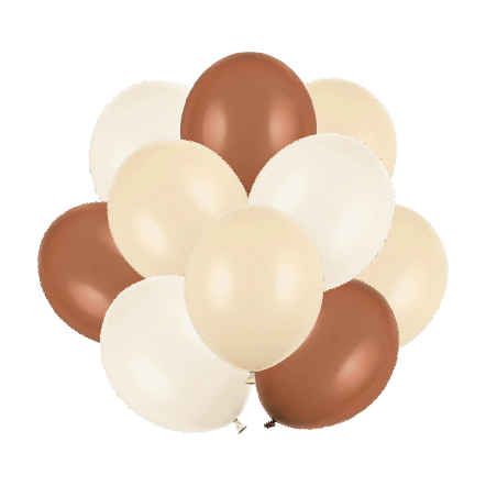 Zestaw balonów alabaster, mocca, light nude