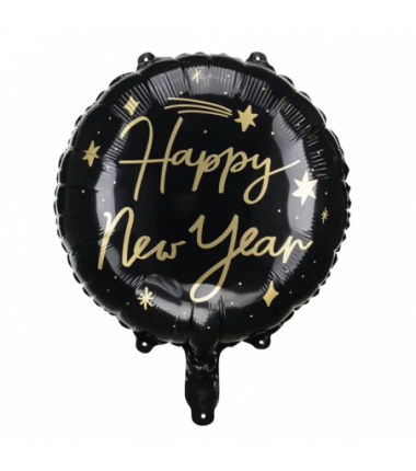 SYLWESTER - dekoracja czarno-złota na stół - złote kubeczki