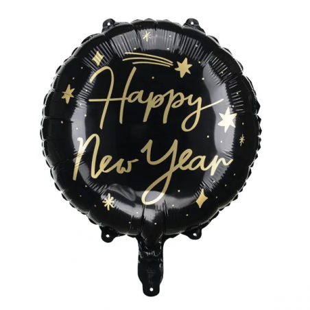 SYLWESTER - dekoracja czarno-złota na stół - złote kubeczki